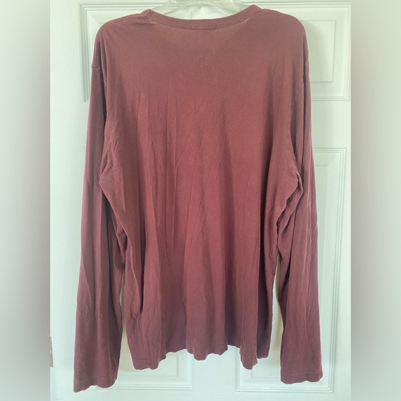 JAMES PEARSE Women's Slub Long Sleeve Burgundy Top - Picture 5 of 5